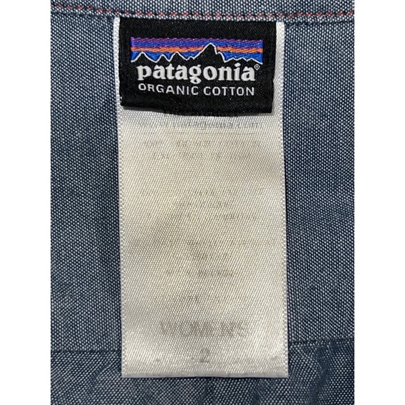 Patagonia Top Organic Cotton Chambray Button Shirt Women's 2 XS Blue Long Sleeve - Picture 7 of 8